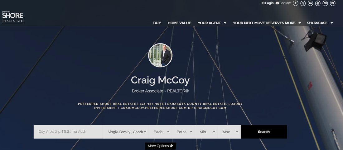 Craig McCoy's Home Search page on the Preferred Shore Real Estate site